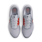 Trade Sports Nike Run Defy men's grey running trainers with bright crimson swoosh and breathable mesh upper