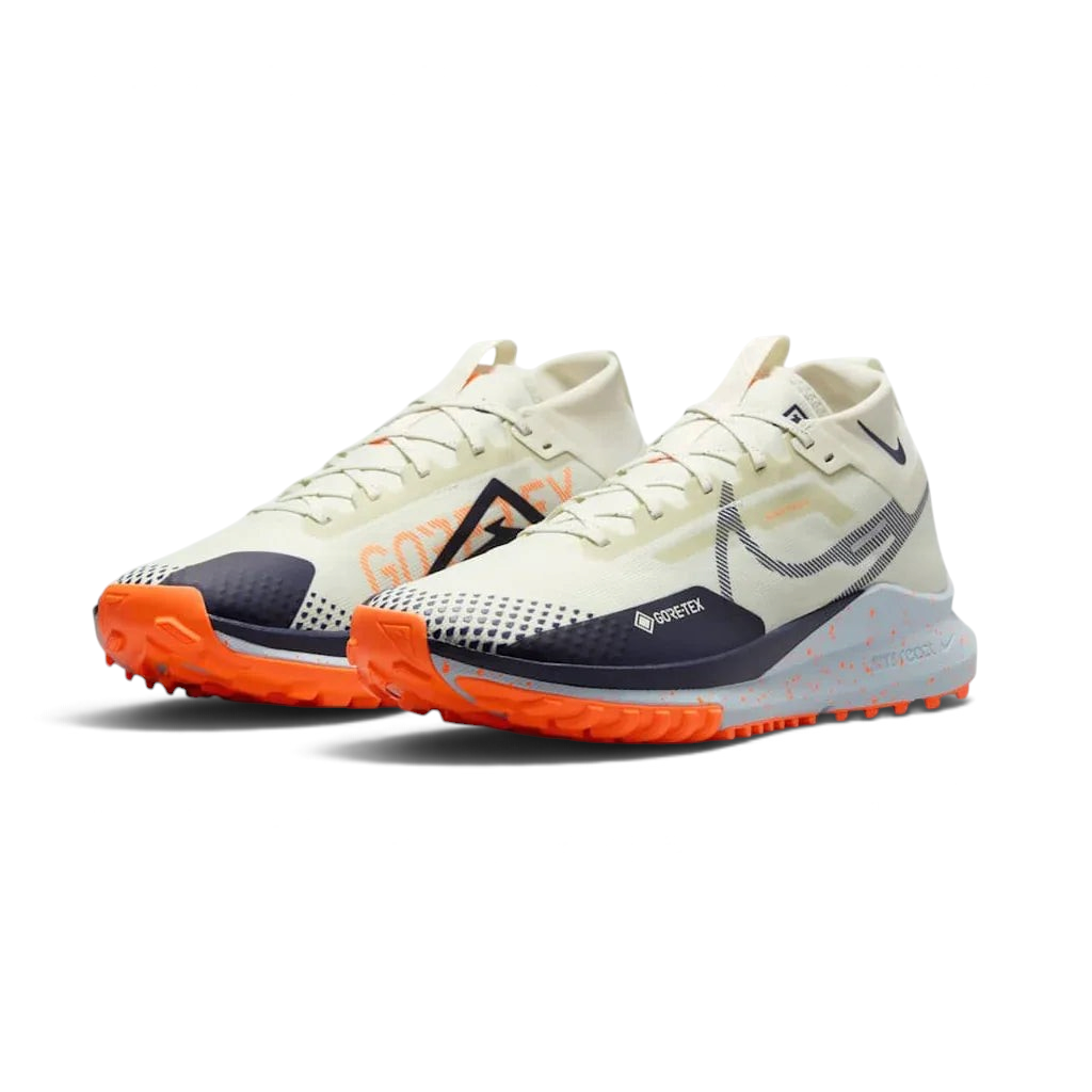Nike React Pegasus Trail 4 GTX V2 Trail Shoes HM9728-001 angled view highlighting weatherproof upper and grip-ready sole