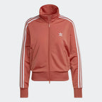 Top-down view of the Magic Earth track jacket laid flat, highlighting the full-zip front and the iconic stand-up collar.