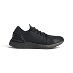 Adidas by Stella McCartney Ultra Boost 20 Women's trainers in black, side profile showing the Primeknit upper, chunky Boost midsole, and supportive cage.