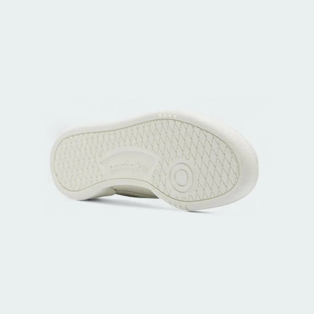 Reebok Club C 85 Women's Chalk Leather Trainers HQ0947 outsole with textured rubber tread and embossed Reebok logo
