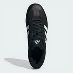 Top-down view of the cycling shoes, showcasing the suede eyestays and the thermal-focused lacing system.