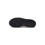 View of the black rubber outsole, showcasing the iconic hoops pivot circle and traction pattern designed for maximum grip.