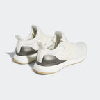 Rear view of the Adidas Ultraboost 1.0 Men's trainers, focusing on the supportive heel counter and branded heel pull tab.
