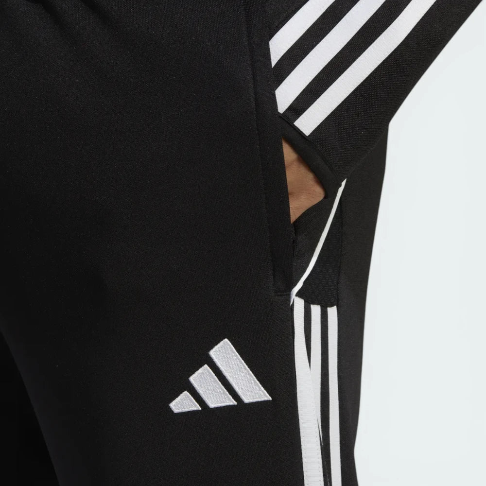 Close-up of the AEROREADY branding and the fabric texture, highlighting the breathable doubleknit material.