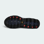 Displays the full-length black rubber outsole, showcasing the grooved traction pods designed to keep the foot close to the ground for smooth heel-to-toe transitions.