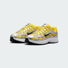 Nike P-6000 Juniors Trainers HV5064-701 angled view highlighting mesh ventilation and retro styling