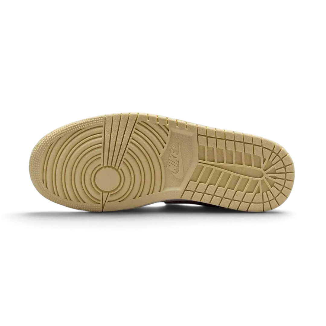 Air Jordan 1 Low Beige Leather Women's Trainers HV6530 100 Secondary image