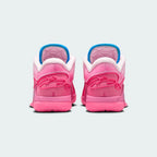 Rear view of the Nike LeBron XXII SN basketball trainers, focusing on the sculpted heel counter, stability features, and subtle LeBron branding.