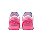 Rear view of the Nike LeBron XXII SN basketball trainers, focusing on the sculpted heel counter, stability features, and subtle LeBron branding.