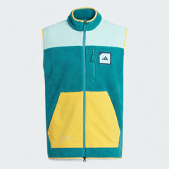 Adidas Adicross Padded Fleece Gilet Men's Vest Green IB1967 mannequin shot