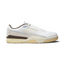 Jordan Flight Court Men's sneakers in white with light armory blue accents, side profile showing leather upper, low-top silhouette, and Jordan branding.
