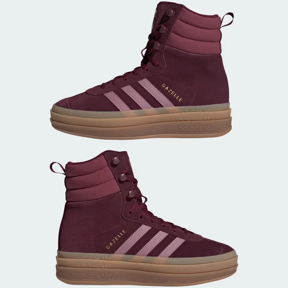Angle View Showing Both Pair Side by Side: Emphasizing the T-toe overlay and the striking orchid-on-maroon colour blocking.