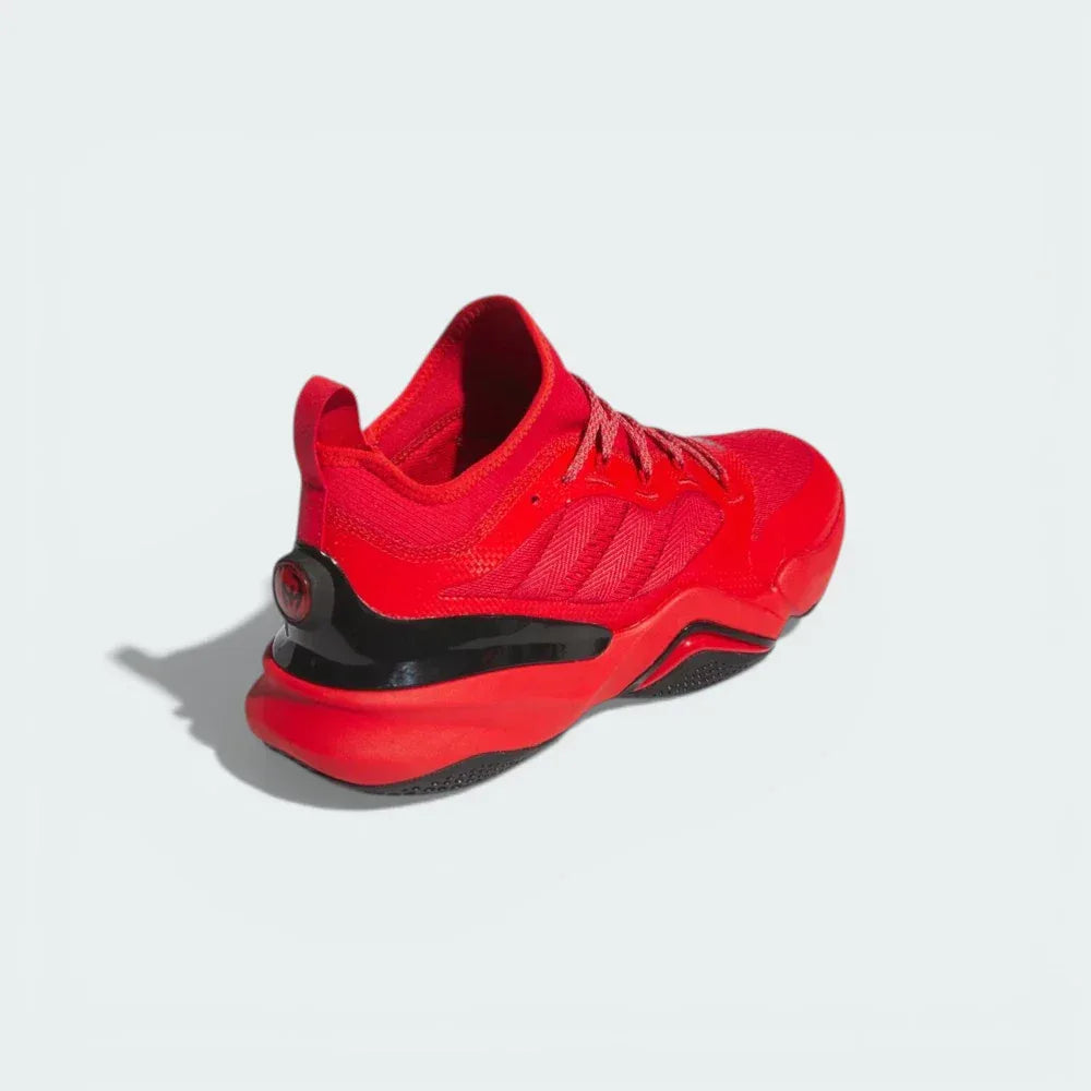 Rear view focusing on the reinforced heel counter and the black adidas branding accents.