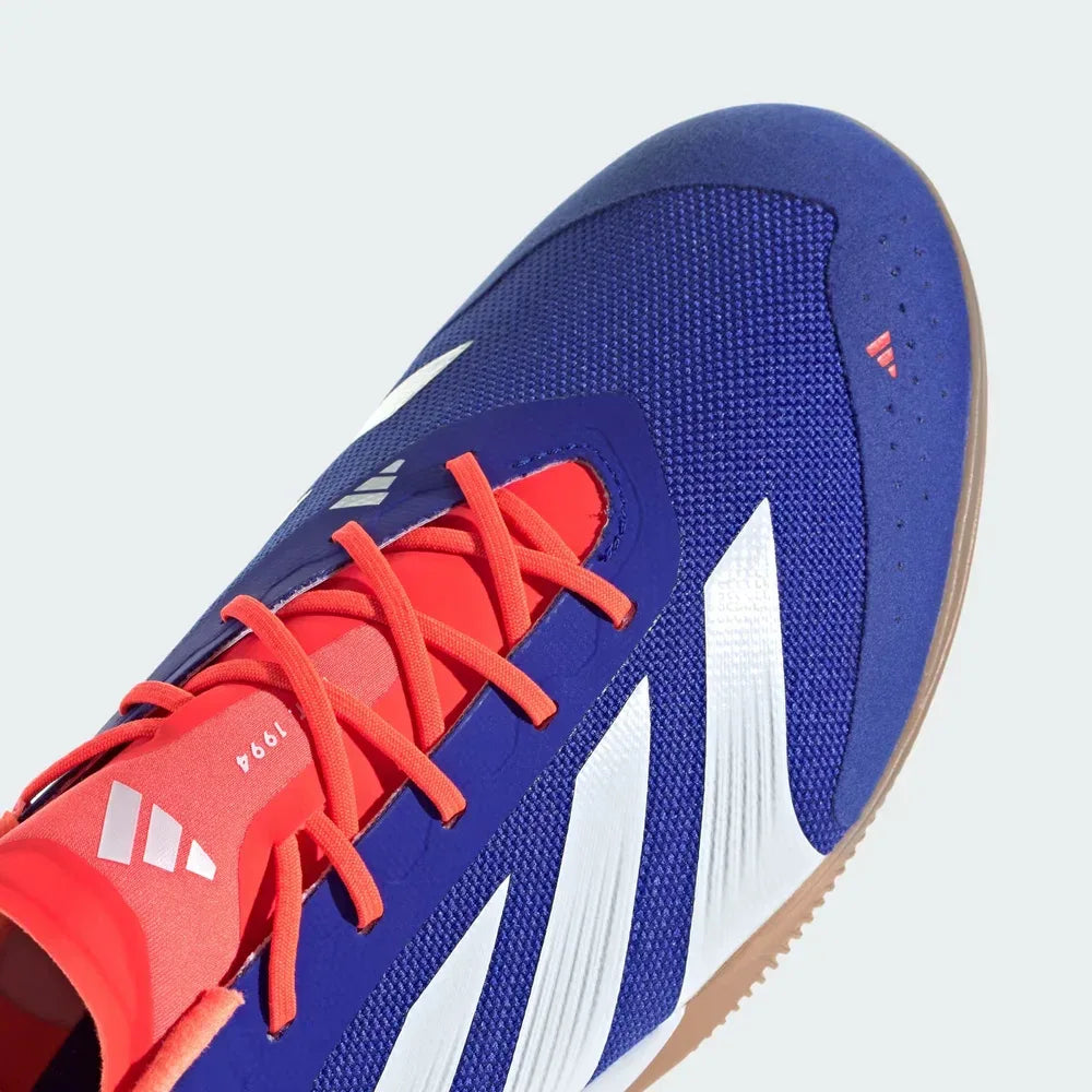 Close-up of the front, showing the texture of the anti-abrasive suede toe cap and the precision lacing for a secure, elite-level fit.