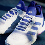 Close-up of the front, showing the Adituff abrasion reinforcement on the toe cap and the fine weave of the lightweight mesh.
