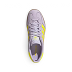 Top-Down View of Pair: Looking down at the nubuck lacing system and the contrast tongue branding against the pastel upper.
