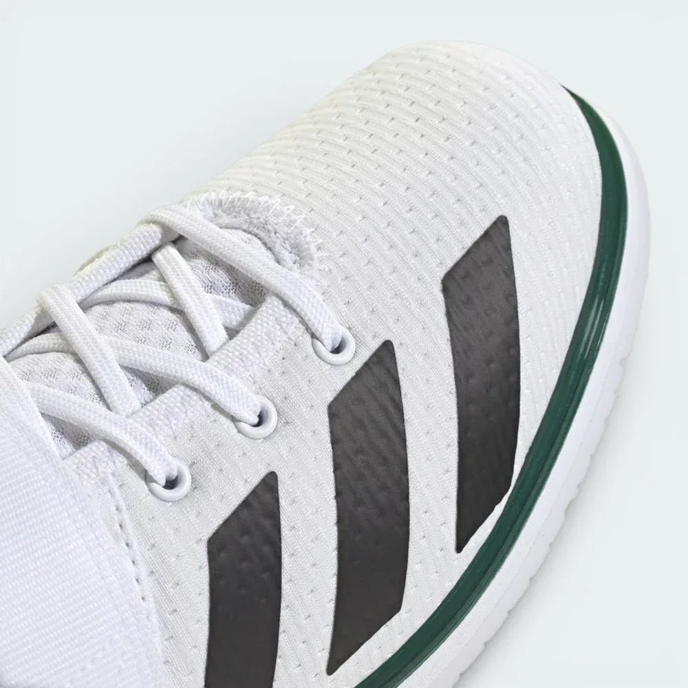 Close-up of the forefoot area, showing the breathable mesh texture and the heavy-duty velcro strap for midfoot lockdown.