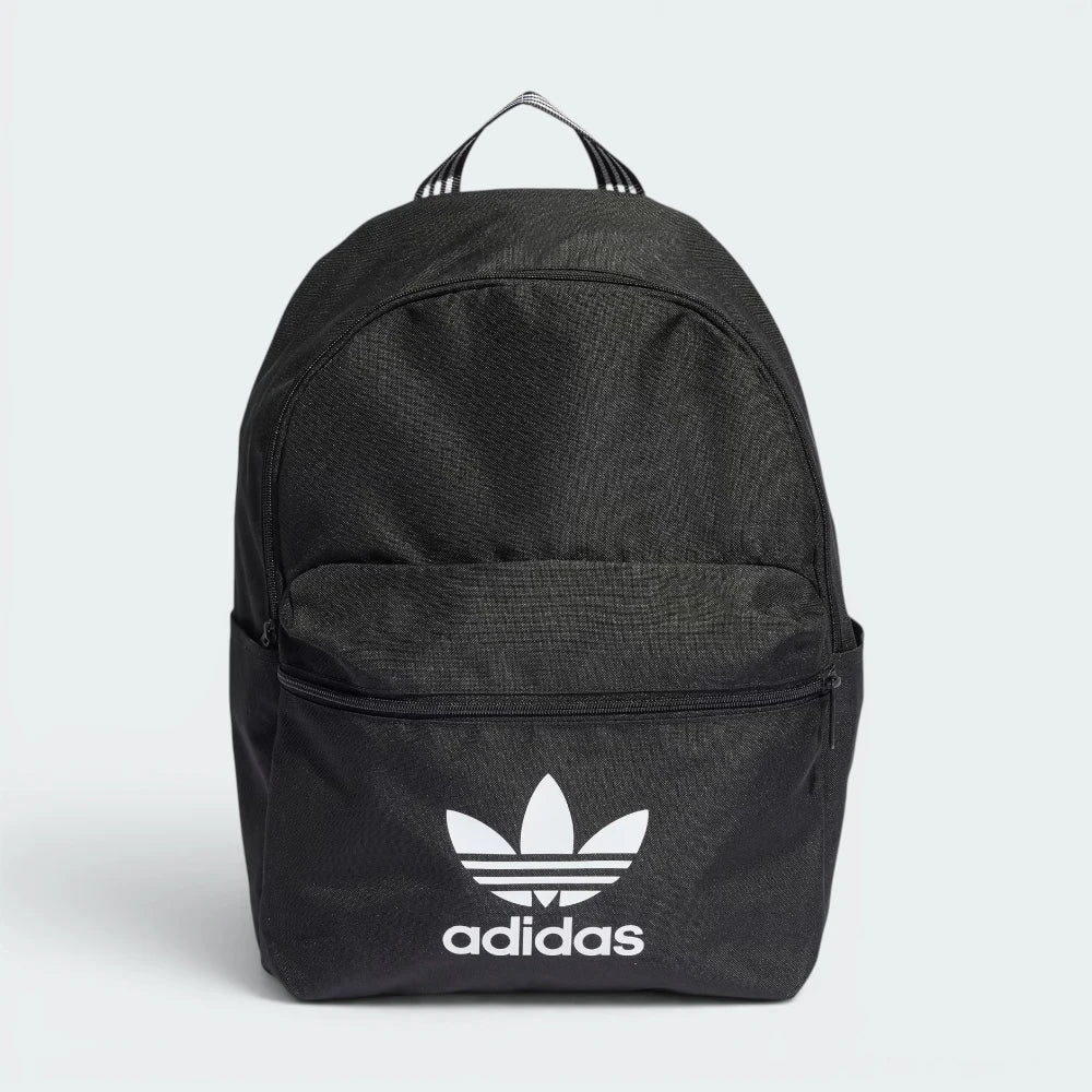 Focuses on the locked-in upper zip layout, displaying the perfect symmetry of the main compartment zip track and the heavy-duty webbed top haul loop handle.