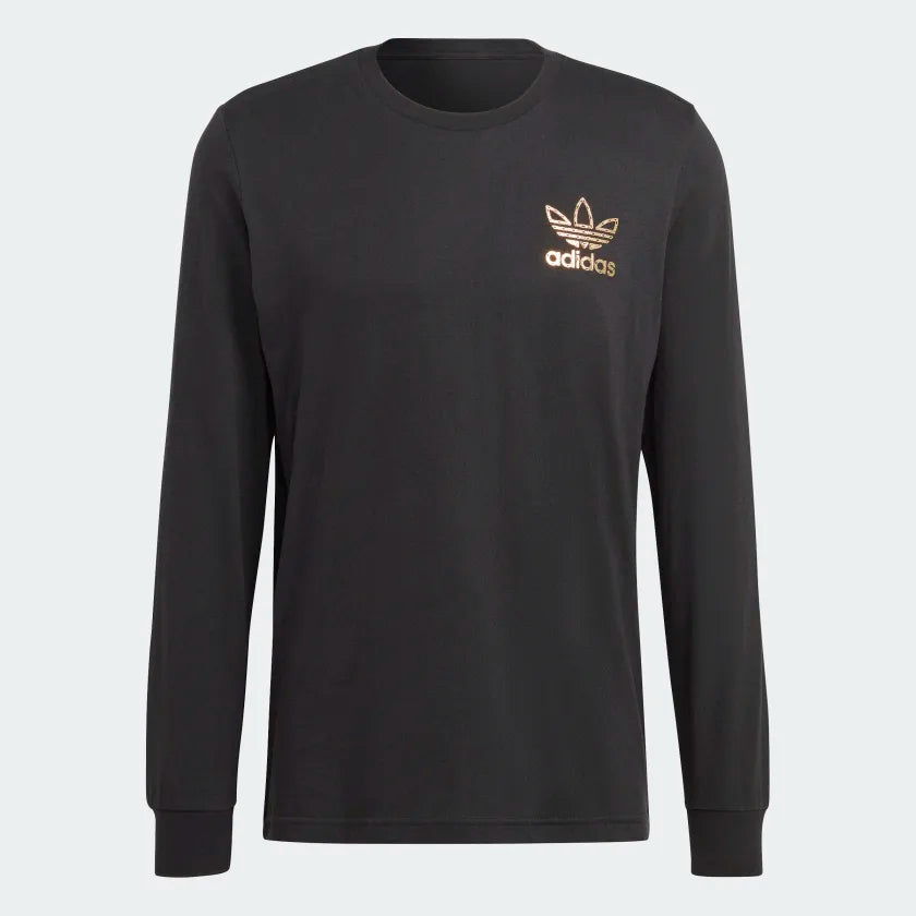 Adidas gold trefoil shirt hot sale
