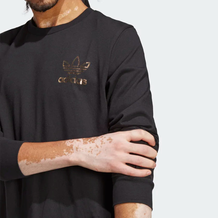 Gold trefoil adidas shirt sales