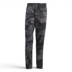 Front view showing the waistband and camo design