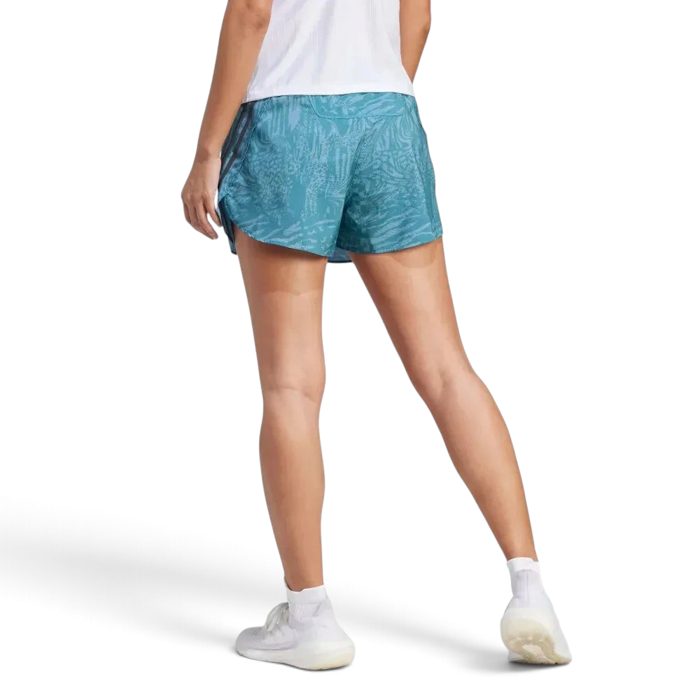 Rear view of the shorts, highlighting the secure zip-free key pocket integrated into the back of the waistband.