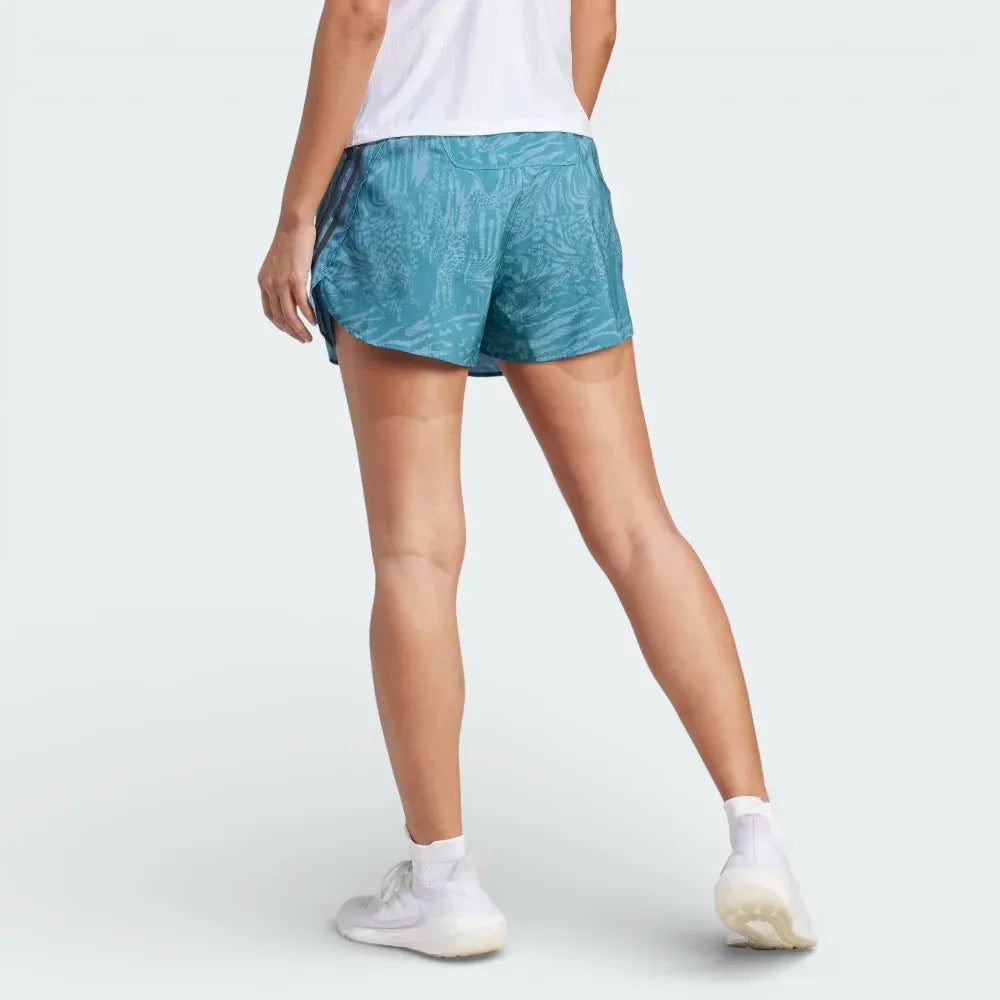 Rear view of the shorts, highlighting the secure zip-free key pocket integrated into the back of the waistband.