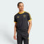 Highlights the high-velocity yellow adidas 3-Stripes running down the sleeves and the professional, slim-fit silhouette.