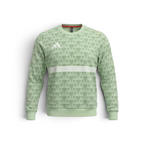 Adidas Handball Goalkeeper Long Sleeve Jersey Men's in green and white, front view showing the long sleeves, crewneck collar, and Adidas logo on the chest.