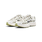 Emphasising the low-slung, athletic stance of the trainers and the rich visual harmony between the Neutral Olive mesh underlays and vintage Sail leather overlays.