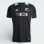 Overhead view of the t-shirt laid flat, highlighting the Silver Fern crest and the clean crewneck construction.