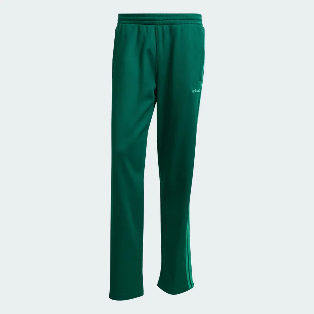 Top-down view of the joggers laid flat, showcasing the elasticated drawcord waist and the deep green colorway.