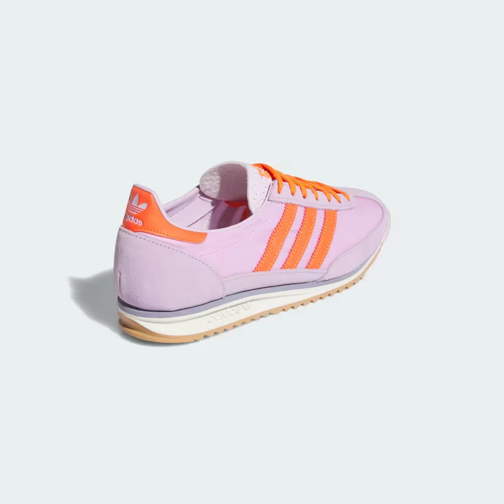 View from Behind Looking at the Heel: Focusing on the Impact Orange heel tab and the streamlined EVA midsole wedge.