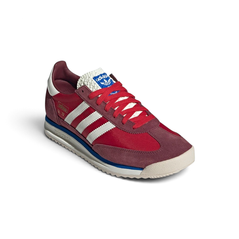 Emphasising the slim, low-profile track silhouette and the professional alignment of the gold-foil SL 72 branding marks.