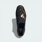 Top-down view of the Bellingham signature boots, highlighting the Strikeskin fins on the forefoot and the gold "JB" logo on the tongue.
