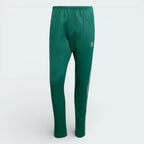 Main profile of the Collegiate Green adidas Beckenbauer track pants, highlighting the Silver Green 3-Stripes running down the leg.