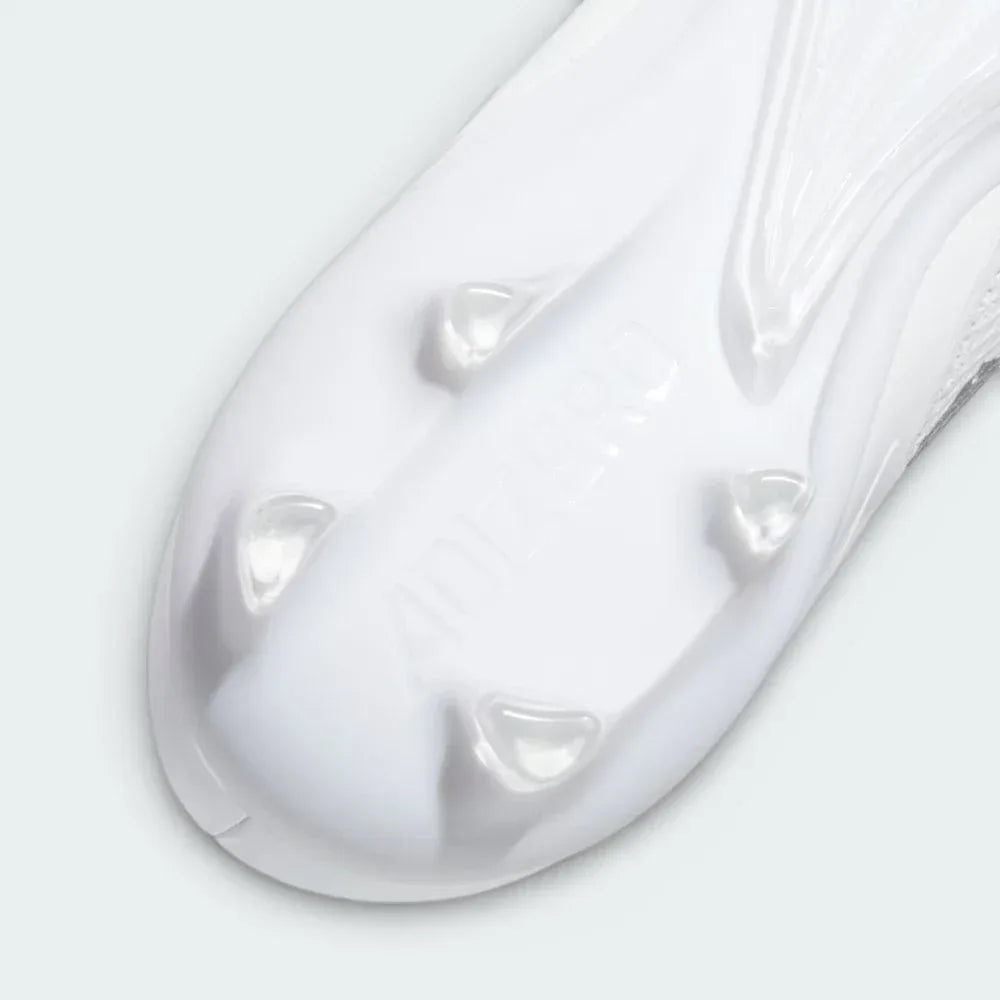 Close-up of the forefoot area, showing the fine texture of the stretch mesh and the reinforced toe for high-intensity play.