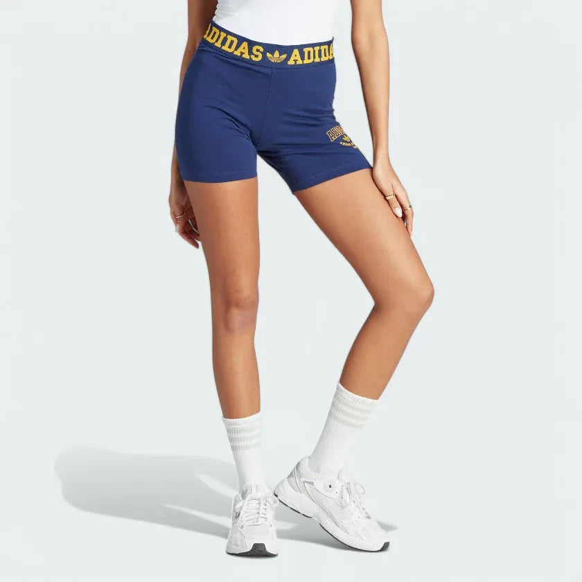 adidas Booty Shorts Women's IL2421 worn during movement highlighting flexibility and secure waistband Main image