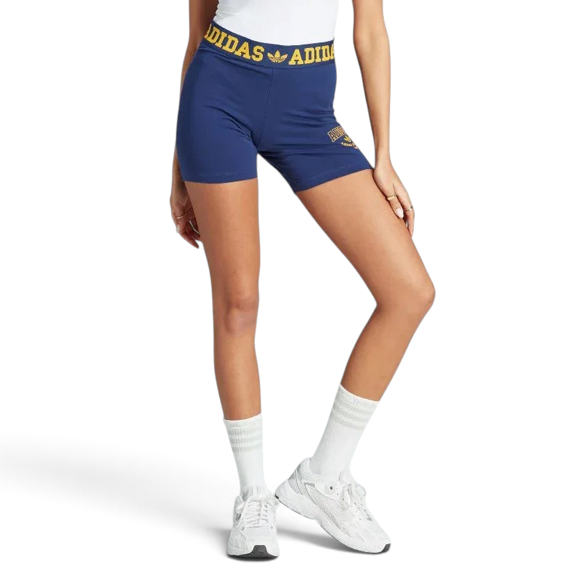 adidas Booty Shorts Women's IL2421 worn during movement highlighting flexibility and secure waistband Main image