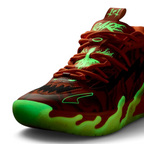 Highlights the technical NITRO foam layer and the "unreal" Glow in the Dark finish.
