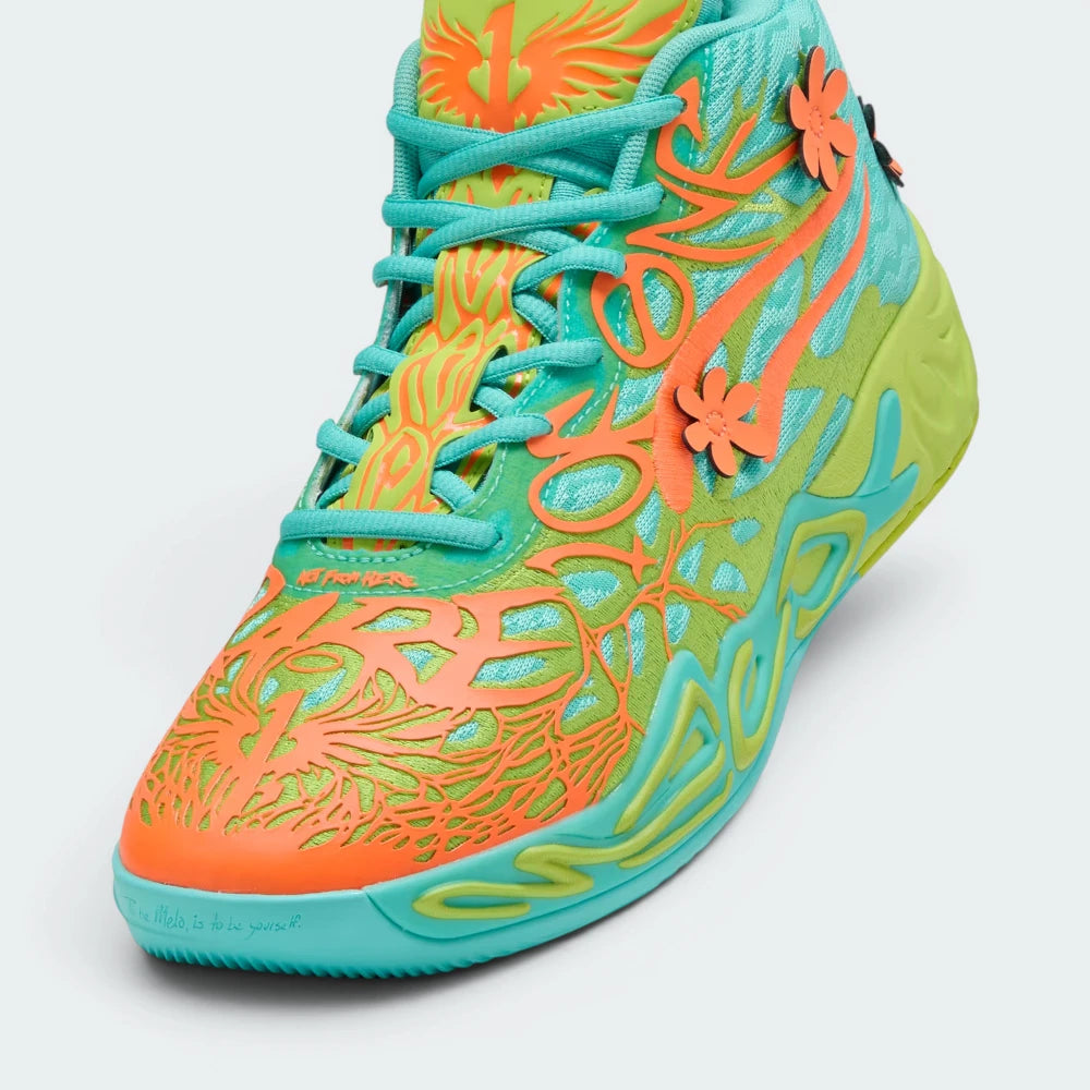 Details the high-definition mesh weave and the precision of the hidden Melo sayings.