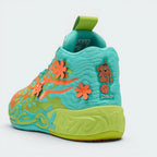 Focuses on the unique Scooby-Doo graphics and the professional finish of the TPU heel counter.