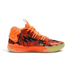Highlights the high-velocity "Fluro Orange" scratch cutouts and the professional "Not From Here" design lines.