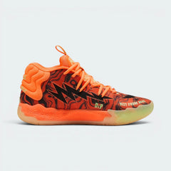 Highlights the high-velocity "Fluro Orange" scratch cutouts and the professional "Not From Here" design lines.