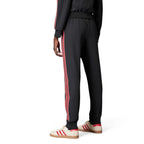Studio rear-facing perspective showcasing the clean black rear panel, tapered legs, and snug ribbed ankle cuffs.