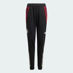 Top-down view of the training bottoms laid flat, showcasing the elasticated drawcord waist and the smooth interlock fabric.