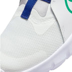 Macro focus on the breathable white mesh texture and the seamless synthetic mudguard overlay.