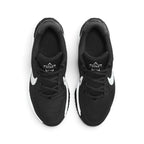 Highlighting the symmetrical central lacing throat, flat black laces, padded mesh tongue with Nike Star Runner branding, and cushioned sockliner, demonstrating the upper template constructed for a comfortable "locked-in" fit.
