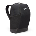 Trade Sports Nike Brasilia 9.5 black training backpack with white Swoosh logo and padded shoulder straps